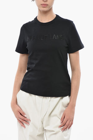 Cotton Crewneck T-Shirt With Embroidered Logo