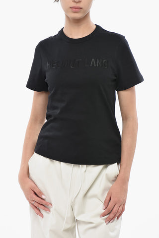 Cotton Crewneck T-Shirt With Embroidered Logo