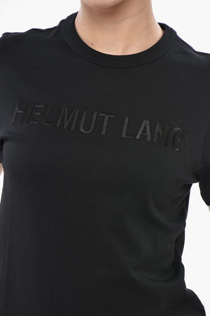 Cotton Crewneck T-Shirt With Embroidered Logo