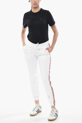 Joggers in Cotone Garzato con Bande Laterali Iconiche