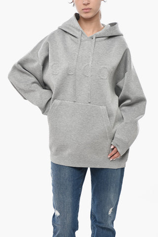 Wool-Blend Hoodie with Embossed Logo