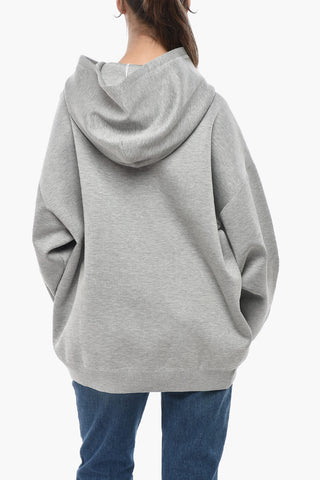 Wool-Blend Hoodie with Embossed Logo
