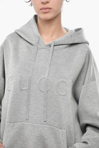 Wool-Blend Hoodie with Embossed Logo