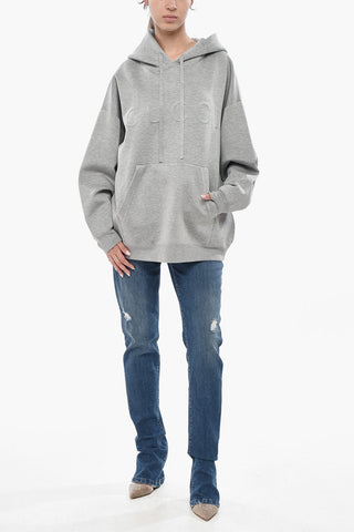 Wool-Blend Hoodie with Embossed Logo