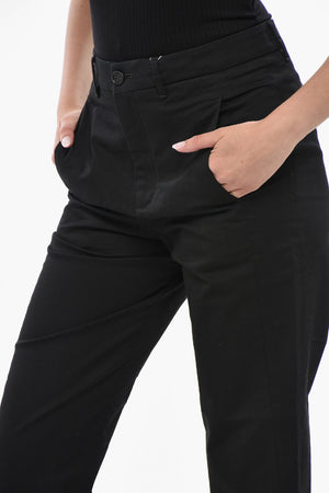 Hose Aus Stretch-Baumwolle Einfarbig