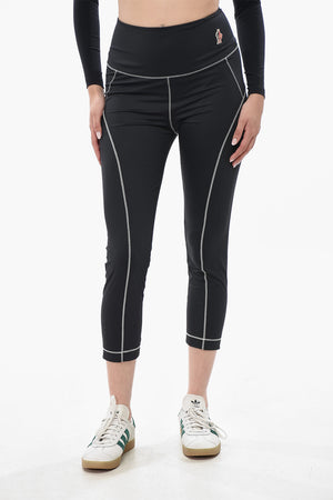 DAY-NAMIC Stretch Fabric Leggings with Exposed Seams