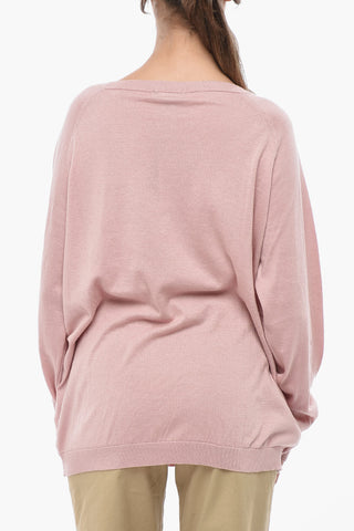 Maglia Girocollo in Cotone e Seta Leggera