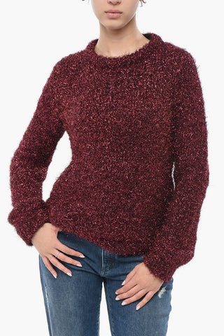 Lurex Eyelash Crewneck Sweater