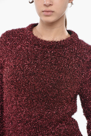 Lurex Eyelash Crewneck Sweater