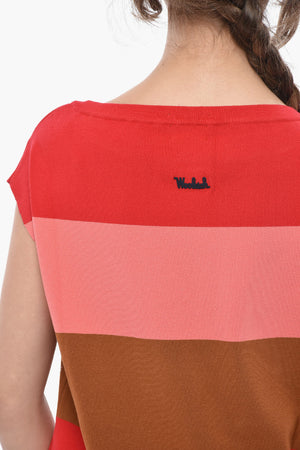 Ausgestelltes Kleid FLUID Colorblock Ärmellos