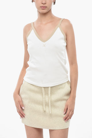 Tanktop Aus Baumwolle Mit Kontrastbesatz