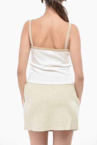 Tanktop Aus Baumwolle Mit Kontrastbesatz