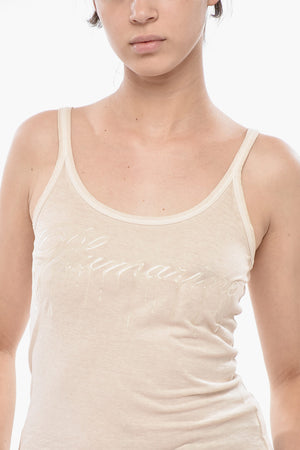 Tanktop Aus Baumwolle Mit Erhabenem Logo