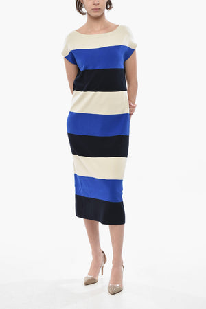 Flared Dress FLUID Color Block Sleeveless