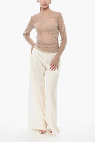 Mesh Top with Rhinestone Logo