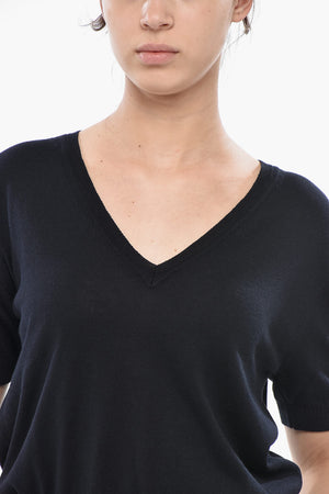 Maglia in Misto Cotone ELSA e Seta con Collo a V