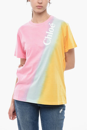 Tie-Dye Cotton Crewneck T-Shirt