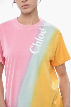 Tie-Dye Cotton Crewneck T-Shirt