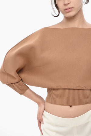 Maglia Girocollo con Maniche 3/4 a Pipistrello