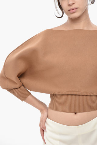 Maglia Girocollo con Maniche 3/4 a Pipistrello