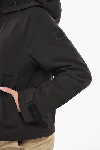 Nylon Stretch Jacket COMMUTING With Zip And Velcro Closure