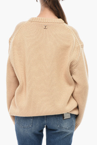 Pullover Girocollo in Cashmere e Cotone