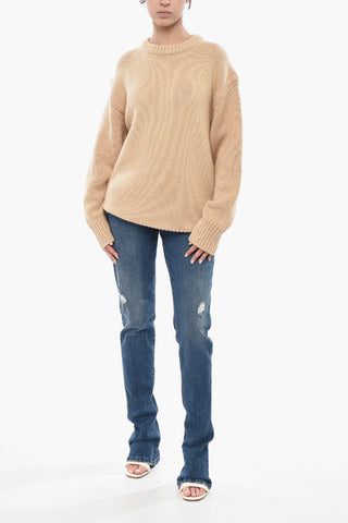 Pullover Girocollo in Cashmere e Cotone