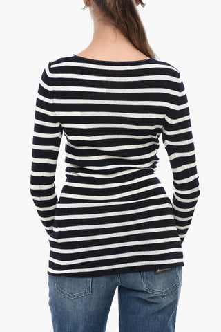 Maglia Girocollo in Lana Motivo Awning