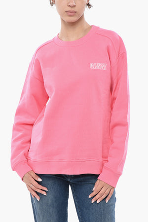 Brushed Cotton-Blend Crewneck Sweatshirt With Embroidered Logo