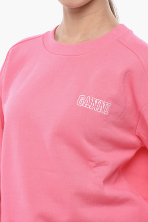 Brushed Cotton-Blend Crewneck Sweatshirt With Embroidered Logo