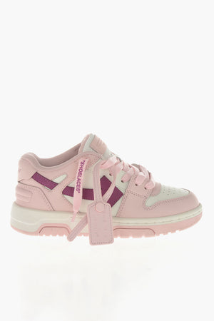 Sneakers Basse OUT OF OFFICE in Pelle con Dettagli a Contrasto