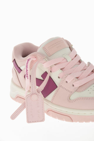 Niedrige Sneaker aus Leder OUT OF OFFICE mit kontrastierenden Details