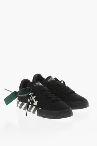 Canvas Low-Top Sneakers VULCANIZED with Suede Trims and Contrast Details