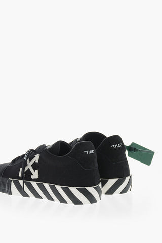 Canvas Low-Top Sneakers VULCANIZED with Suede Trims and Contrast Details
