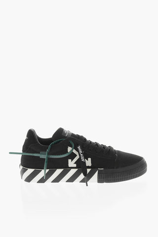Canvas Low-Top Sneakers VULCANIZED with Suede Trims and Contrast Details