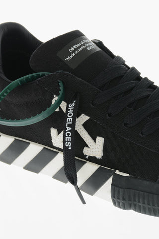 Canvas Low-Top Sneakers VULCANIZED with Suede Trims and Contrast Details