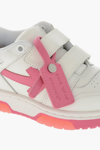 Low Leather Sneakers OUT OF OFFICE with Velcro Closure