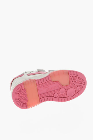 Low Leather Sneakers OUT OF OFFICE with Velcro Closure