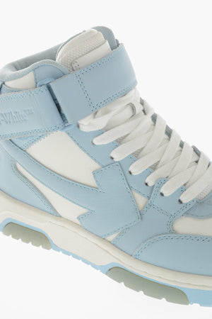 Sneakers Mid-Top OUT OF OFFICE in Pelle con Chiusura a Strappo