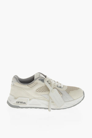 Perforated Fabric and Suede Low-Top Sneakers KICK OFF