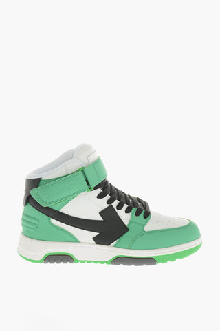 High-Top OUT OF OFFICE Color-Block Leather Sneakers