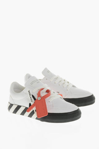 로우탑 VULCANIZED 코튼 스니커즈 배색 모노그램
