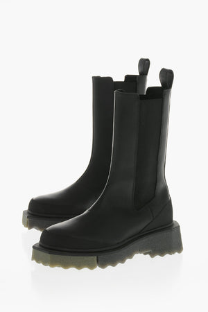 Leather Chelsea Boots With Sponge-Effect Sole