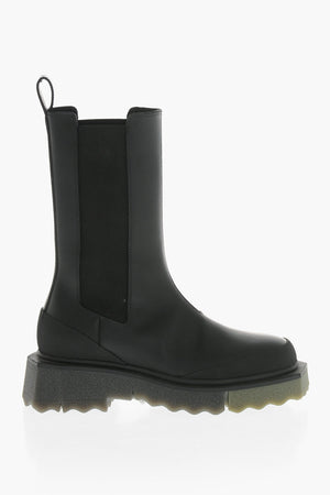 Leather Chelsea Boots With Sponge-Effect Sole