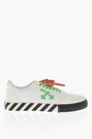 Low-Top-Sneaker VULCANIZED aus Baumwolle und Veloursleder mit Monogramm