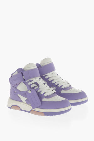 High-Top-Sneaker OUT OF OFFICE aus zweifarbigem Leder