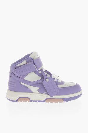 High-Top-Sneaker OUT OF OFFICE aus zweifarbigem Leder