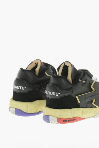 Leather Low-Top Sneakers PUZZLE COUTURE in Solid Color