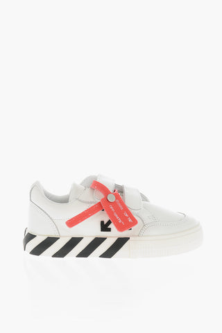 Leather Low-Top Sneakers VULCANIZED with Velcro Closure