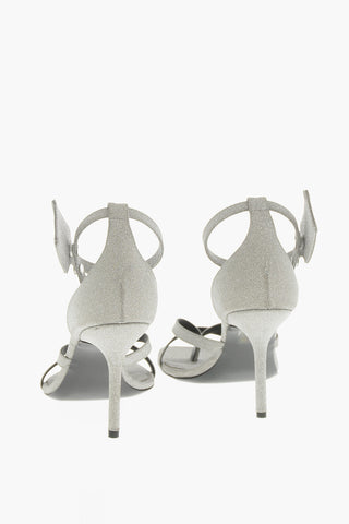 Sandali a Infradito Ankle Strap Glitter 9cm
